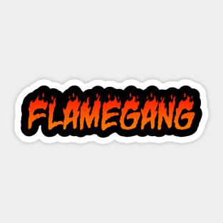 Flame Gang Fire Sticker